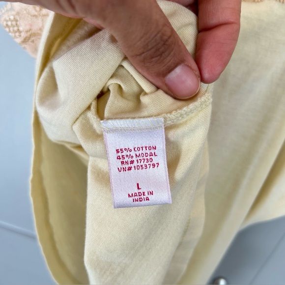 NWT Y2K Womens LG Babydoll Camisole Top Cream Lace Beaded Romantic Boho Strappy - Picture 7 of 9